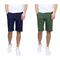 Galaxy by Harvic Men's Flat Front Slim Fit Stretch Chino Shorts